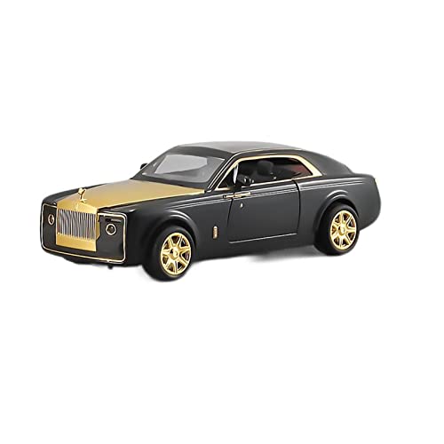 ZHAOFEI 1 24 Für Rolls Royce Sweptail Simulation Diecast Luxury Car Model Sound Light Zurückziehen Spielzeugfahrzeuge Geschenk(Schwarz) von ZHAOFEI