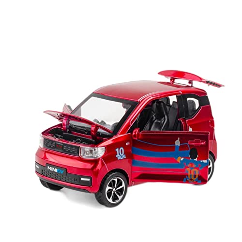 ZHAOFEI 1 24 Für SGMW MINI EV Simulation Diecast Auto Modell Metall Zurückziehen Fahrzeug Sound Licht Spielzeug Mit Aufklebern(Rot) von ZHAOFEI