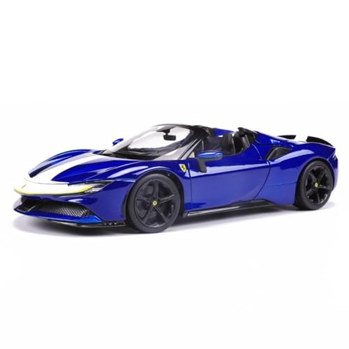 ZHAOFEI Artwork 1:18 Legierung Diecast Automodelle for Ferrari SF90 Simulation Lenkung Stoßdämpfer Spielzeug(Blue) von ZHAOFEI