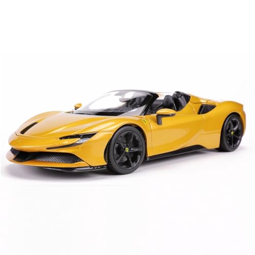 ZHAOFEI Artwork 1:18 Legierung Diecast Automodelle for Ferrari SF90 Simulation Lenkung Stoßdämpfer Spielzeug(Gold) von ZHAOFEI
