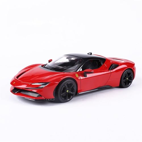 ZHAOFEI Artwork 1:18 Legierung Diecast Automodelle for Ferrari SF90 Simulation Lenkung Stoßdämpfer Spielzeug(Rot 02.) von ZHAOFEI