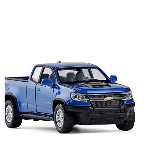 ZHAOFEI Für Chevrolet Colorado Transporter 1 32 Alloy Druckguss Sound Und Licht Pull Back Modellauto(Blau) von ZHAOFEI