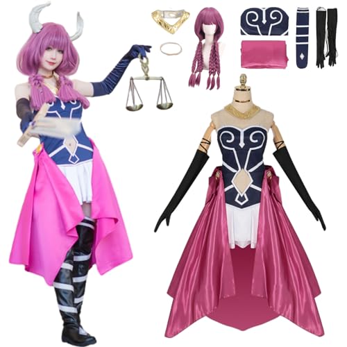 ZHAOSJ Anime Aura Cosplay Kostüme Outfits mit Perücke Frieren bei der Beerdigung Alle Charaktere Rock Uniform Set Halloween Dress Up Anzug für Frauen Comic Karneval Party Geschenke von ZHAOSJ