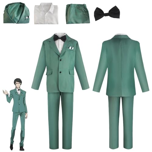 ZHAOSJ Anime Bungo Stray Dogs Cosplay Kostüm Charakter Oguri Mushitarou Fancy Dress Up mit Fliege Frauen Uniform Outfits Komplettset Halloween Karneval Party von ZHAOSJ