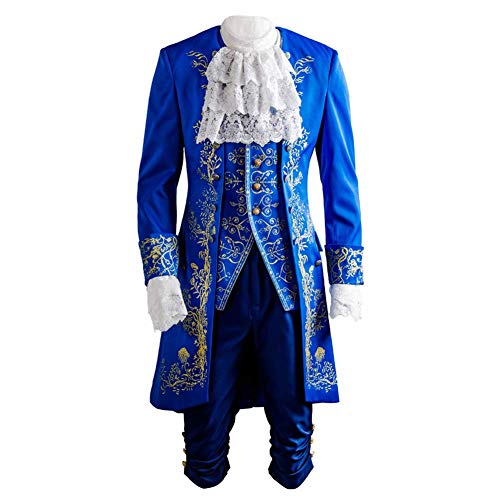 ZHAOSJ Biest Kostüm Erwachsene Halloween Prinz Kostüm für Männer Klassische Outfits Cosplay Herren Aristokrat Charming Set von ZHAOSJ