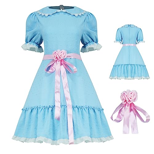 ZHAOSJ Blaues Kleid, Lolita-Kostüme, süße Kleider für Frauen, blaues gruseliges Schwesterkleid für Halloween, Cosplay von ZHAOSJ