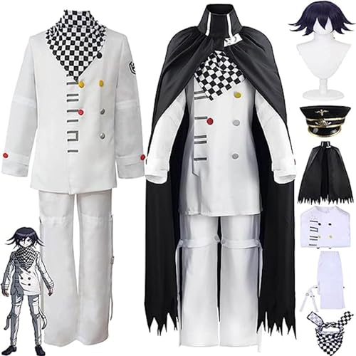 ZHAOSJ Dangan-ronpa Cosplay Kostüm, Spielzeugfigur Ouma Kokichi Kostüm Uniform, Ouma Kokichi Anime Themed Halloween Mantel Kleid Kimono Umhang für Jungen von ZHAOSJ