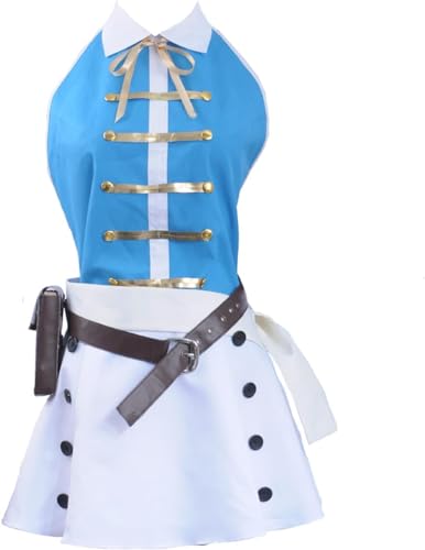 ZHAOSJ Fairy Tail Lucy Heartfilia Cosplay Kostüm Erwachsene Top Rock Blau Weiß Sommerkleid Uniform Männer Frauen Outfit von ZHAOSJ