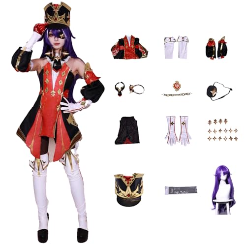 ZHAOSJ Genshin Impact Cosplay Chevreuse Kostüm Spielcharakter Outfit mit Perücke Halloween Dress Up Uniform Anzug für Frauen von ZHAOSJ