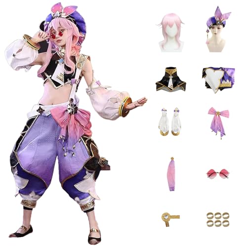 ZHAOSJ Genshin Impact Cosplay Dori Sangemah Bay Kostüm Spielcharakter Outfit mit Perücke Halloween Dress Up Uniform Anzug für Frauen von ZHAOSJ