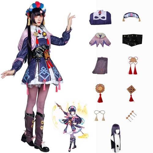 ZHAOSJ Genshin Impact Cosplay Yun Jin Kostüm Spielcharakter Outfit mit Perücke Chinesischer Opernstil Halloween Dress Up Uniform Anzug für Frauen von ZHAOSJ