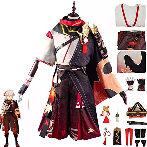 ZHAOSJ Genshin Impact Kaedehara Kazuha Cosplay Kostüm Outfit Spielcharaktere Uniform Komplettes Set Halloween Party Anime Dress Up Anzug von ZHAOSJ