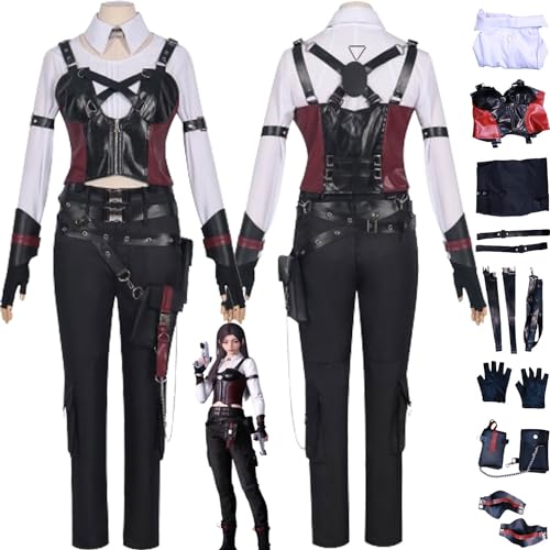 ZHAOSJ Spielfigur Miss Hunter Cosplay Kostüm Outfit Love and Deepspace Xavier Zayne Rafayel Uniform Komplettset Halloween Party Karneval Anziehanzug für Frauen Mädchen von ZHAOSJ