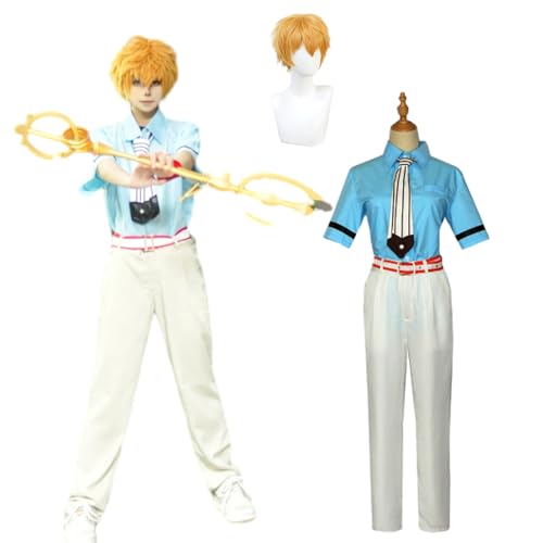 ZHAOSJ Toilettengebundene Hanako Kun Anime Minamoto Kou Cosplay Kostüme mit Perücke Alle Charakter Outfit Hemd Uniform für Herren Halloween Anzug Comic Karneval Party Geschenke von ZHAOSJ