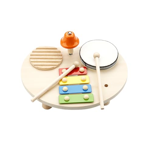 Kindergarten Holz Musikset für Jungen Mädchen Kinder Kinder Schlagzeug Set Feinmotorik Entwicklung Party Kinder Schlagzeug Set von ZHAPEG