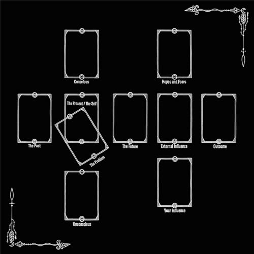 ZHENBYR Tarots Tischdecke Rune Wahrsagungen Tischdecke Astrologie Orakel Brettspiel Matte Quadratische Form Pendel Altar Tischdecke von ZHENBYR