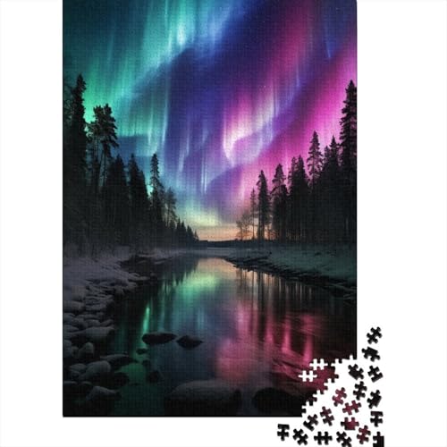 Aurora Puzzle 1000 Teile Für Erwachsene Und Kinder Ab 14 Jahren Für Stressabbauer Puzzel 1000pcs (75x50cm) von ZHENGYUU