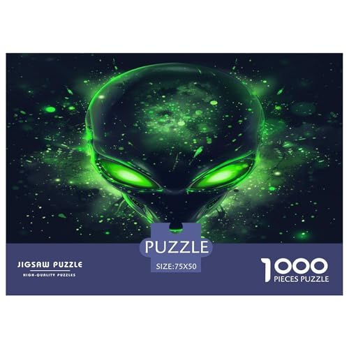 Außerirdisches Leben 1000 Stück Puzzles Für Erwachsene Teenager Stress Abbauen Familien-Puzzlespiel 1000-teiliges Puzzle Kinder Lernspiel Spielzeug Geschenk Puzzel 1000pcs (75x50cm) von ZHENGYUU