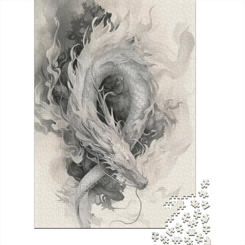 Drache Puzzle 1000 Teile Erwachsener Kniffel Spaß Für Die Ganze Familie - Abwechslungsreiche 1000 Puzzleteilige Motive Puzzlespiel Erwachsene, Puzzel 1000pcs (75x50cm) von ZHENGYUU