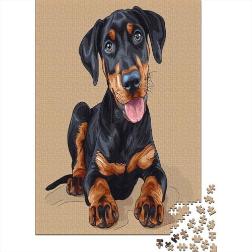 Rottweiler Puzzle 1000 Teile Erwachsene, Puzzlespiel Jigsaw Puzzles Erwachsenen Puzzlespiel Puzzel 1000pcs (75x50cm) von ZHENGYUU