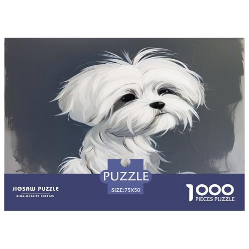 Shih Tzu. Puzzle 1000 Teile,Puzzle Für Erwachsene, Impossible Puzzle,Puzzle Farbenfrohes Legespiel,Geschicklichkeitsspiel Für Die Ganze Familie Puzzel 1000pcs (75x50cm) von ZHENGYUU