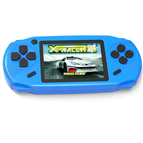 ZHISHAN 16 Bit Handheld Spielkonsole Tragbare Spiele Konsolen inkl.100 Klassische Vintage Video Spielen 3.0 "LCD HD Bildschirm Arcade Erholung System Geburtstagsgeschenk für Kinder (10X Blau) von ZHISHAN