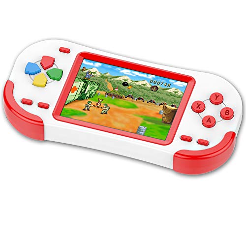 ZHISHAN 16 Bit Handheld Spielkonsole Retro Tragbare Spiele Konsolen inkl. 220 Klassische Vintage Video Spielen 3.0 "LCD HD Bildschirm Arcade Erholung System Geburtstags Geschenk für Kinder-Rot von ZHISHAN