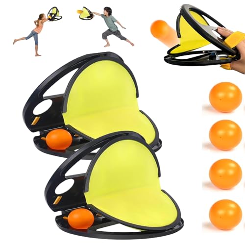 Racket Pocket™-Racket Pocket Catch Game, Throw Catch Ball Game,Toss and Catch Ball Set with 4 Balls,Parent-Child Interactive Educational Throwing Ball,for Outdoor Yard Games Beach Pool Toys (2pc) von ZHKVAG