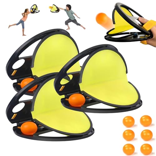 Racket Pocket™-Racket Pocket Catch Game, Throw Catch Ball Game,Toss and Catch Ball Set with 4 Balls,Parent-Child Interactive Educational Throwing Ball,for Outdoor Yard Games Beach Pool Toys (3pc) von ZHKVAG