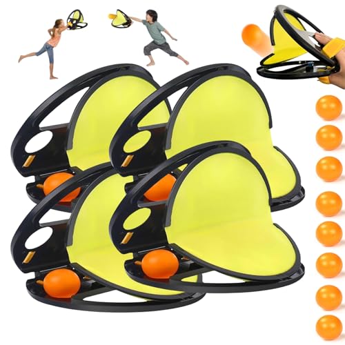 Racket Pocket™-Racket Pocket Catch Game, Throw Catch Ball Game,Toss and Catch Ball Set with 4 Balls,Parent-Child Interactive Educational Throwing Ball,for Outdoor Yard Games Beach Pool Toys (4pc) von ZHKVAG