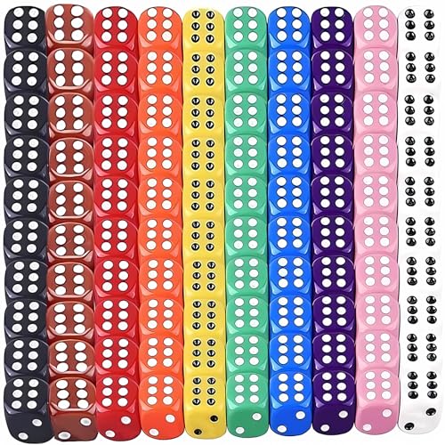 ZHOUHON 100 Stücke Sechsseitiger Würfel,Würfel Set,Farben Würfel Set,Würfelspiele Tischspiele,Stück Würfel Bunt Set,Würfelspiele Tischspiele,Dice Würfel von ZHOUHON