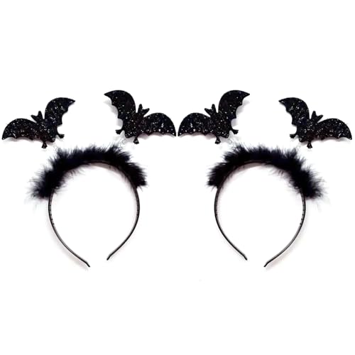 ZHOUHON 2 Stück Halloween Haarreif, Halloween Haarschmuck, Halloween Haarreif Damen, Haarband Haarreif Halloween Kopfschmuck Karneval Fasching Halloween von ZHOUHON