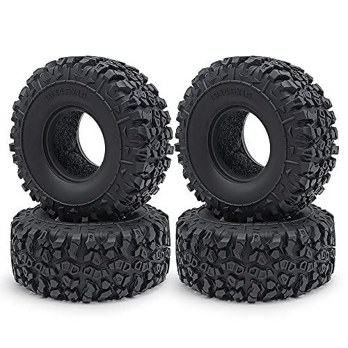 ZHRCFUN 4Pcs Schlamm Terrain Gummireifen Weiche Klebrige Reifen für Trx4 RC Crawler Car von ZHRCFUN