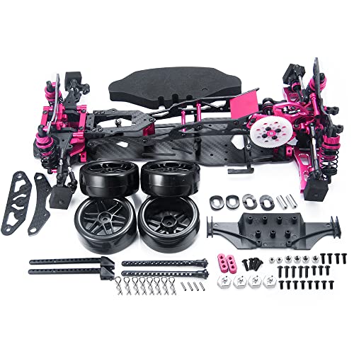 ZHRCFUN Legiertes Metall und Kohlefaser RC Autos Chassis Rahmen Kit für 3Racing Sakura D5 MR 1/10 RC Flache Straße Drift Auto Upgrade Teil von ZHRCFUN