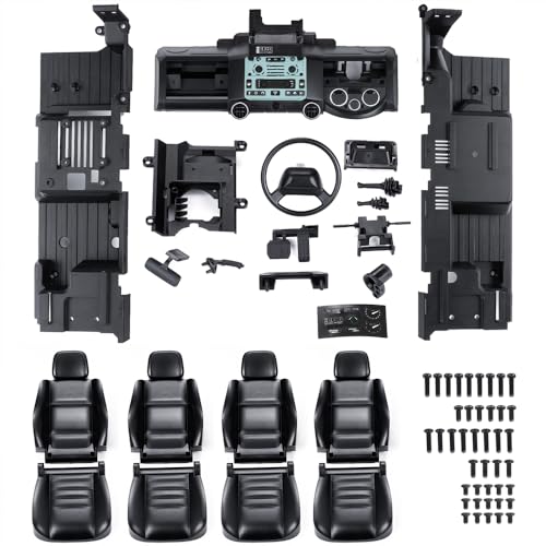 ZHRCFUN RC Car Interior Innendekoration Kits für 1/10 RC Crawler TRX4 Defender Upgrades Parts (Grün) von ZHRCFUN