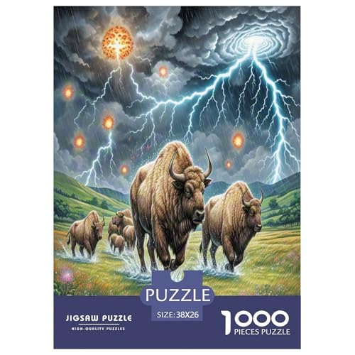 Amerikanischer Bison Puzzle 1000-teilige Schwer Puzzle Spielzeug Lernspiel Impossible Herausforderung Spielzeug Für Erwachsene Und Kinder Ab 12 Jahren 38x26cm/1000pcs Amerikanischer Bison Puzzle 1000-teilige Schwer Puzzle Spielzeug Lernspiel Impossible Herausforderung Spielzeug Für Erwachsene Und Kinder Ab 12 Jahren 38x26cm/1000pcs von ZHUICHENG