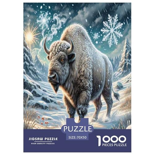 Amerikanischer Bison Puzzle 1000-teilige Schwer Puzzle Spielzeug Lernspiel Impossible Herausforderungsspielzeug Für Erwachsene Und Kinder Ab 14 Jahren 70x50cm/1000pcs Amerikanischer Bison Puzzle 1000-teilige Schwer Puzzle Spielzeug Lernspiel Impossible Herausforderungsspielzeug Für Erwachsene Und Kinder Ab 14 Jahren 70x50cm/1000pcs von ZHUICHENG