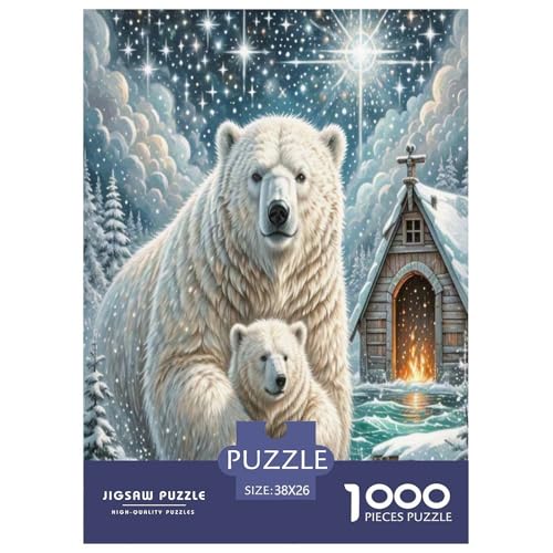 Eisbär Puzzle 1000-teilige Schwer Puzzle Spielzeug Lernspiel Impossible Herausforderung Spielzeug Für Erwachsene Und Kinder in Bewährter 38x26cm/1000pcs Eisbär Puzzle 1000-teilige Schwer Puzzle Spielzeug Lernspiel Impossible Herausforderung Spielzeug Für Erwachsene Und Kinder in Bewährter 38x26cm/1000pcs von ZHUICHENG