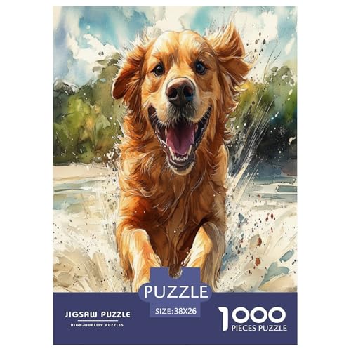Goldener Retriever Puzzle 1000 Teile Schwer Puzzle Spielzeug Lernspiel Impossible Herausforderung Spielzeug Für Erwachsene Kinder 38x26cm/1000pcs Goldener Retriever Puzzle 1000 Teile Schwer Puzzle Spielzeug Lernspiel Impossible Herausforderung Spielzeug Für Erwachsene Kinder 38x26cm/1000pcs von ZHUICHENG
