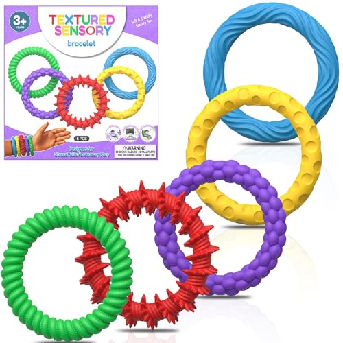 Sensorisches Zappelspielzeug Für Kinder Und Erwachsene, 5 Stück Sensory Fidget Toy Dehnbare Fidget Armband Anti Stress Stretchy Fidget Armband Für Mädchen, Junge, Klassenzimmer von ZHUMCCY