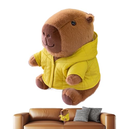 ZHUMCCY Capybara Plüschtier, Capybara Kuscheltier Mit Kleidung Niedliches Capybara Plüschtier Capybara Stofftier Spielzeug Für Kinder Weihnachten Geburtstage Kindertag, 25 cm von ZHUMCCY