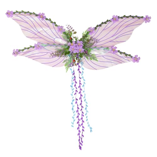 ZHUMCCY Flügel Für Erwachsene - Schmetterlings Kostüm Flügel Mit 3D Und Blättern Deko | Kostümzubehör Für Bühne Halloween Weihnachten ZHUMCCY Flügel Für Erwachsene - Schmetterlings Kostüm Flügel Mit 3D Und Blättern Deko | Kostümzubehör Für Bühne Halloween Weihnachten von ZHUMCCY