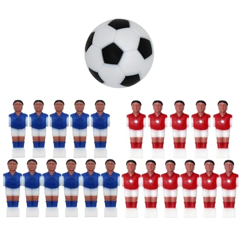 ZHUMCCY Fußballmann mit Ball, Tischfußballspieler Set - Soccer Guys Figuren für Tischfußballspiel - Fun Football Toys Accessoires Männer Puppe für Kinder, Erwachsene, Freunde von ZHUMCCY