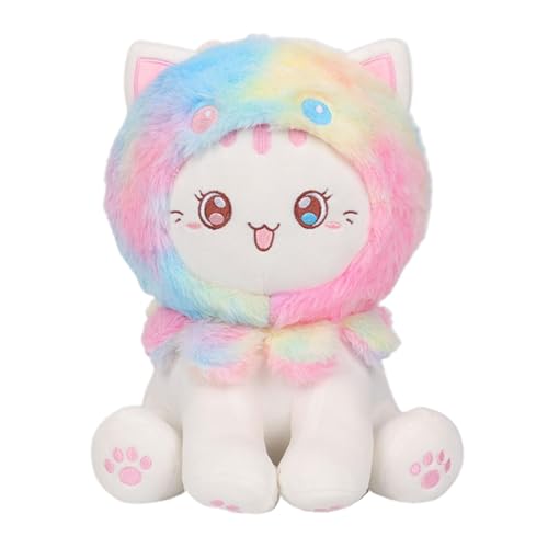 ZHUMCCY Katze Kuscheltier, Niedlich Katze Kuscheltiere Kreatives Katze Plüschtier Weiches Stofftier Katze Für Junge Und Mädchen Zum Begleiten Spielen, 25cm von ZHUMCCY