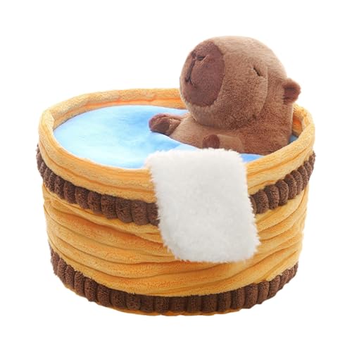 ZHUMCCY Plüsch Bade Capybara, 9,84 Zoll Capybara Plüschtier Niedlich Tiere Dekoration Doll Capybara Plushies Puppe Für Erwachsene Kinder & Mädchen von ZHUMCCY