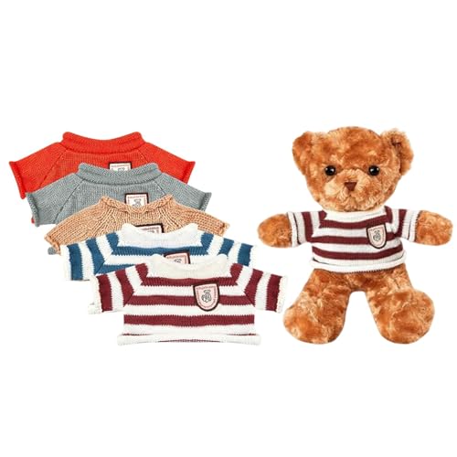 ZHUMCCY Plüschbär Mit Kleidung, Dress Up Plüsch Bär Mit 5 Kleidungsstücken 12 Zoll Bären Stofftier Kuscheltier Bär Süßes Teddybär Bär Plüsch Spielzeug Für Kinder Damen von ZHUMCCY