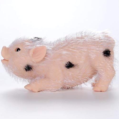 ZHUMCCY Silicon Schwein Puppe, Realistisches Silikon Schwein Weicher Silicon Pigs Doll Spielzeug Silicon Schwein Figuren, Reborn Schwein Animals Fake Pets Für Kinder von ZHUMCCY