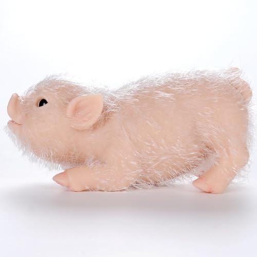 ZHUMCCY Silicon Schwein Puppe, Realistisches Silikon Schwein Weicher Silicon Pigs Doll Spielzeug Silicon Schwein Figuren, Reborn Schwein Animals Fake Pets Für Kinder von ZHUMCCY