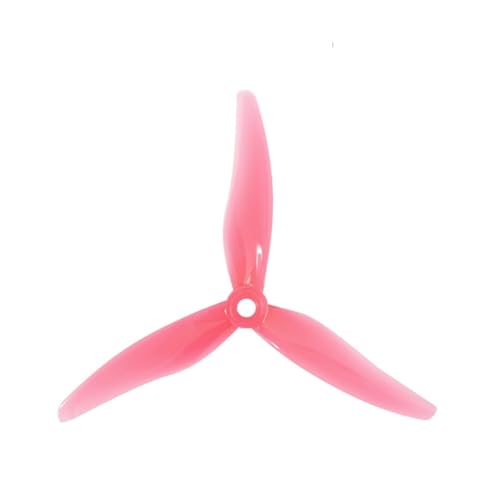 Hurricane 51477 5 Zoll 3-Blatt-Propeller CW CCW Rosa/Schwarz/Blau Geeignet for RC FPV 2205-2306 Drohnen mit bürstenlosem Motor(51477 Pink 2pairs) von ZHUOHANG