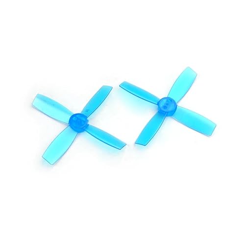 ZHUOHANG 1 Packung mit 2 Paar 2435 2,4-Zoll-60-mm-PC-Vierpaddel-Anti-Blast-Propellern for bürstenlose Rennflugzeuge for den Innenbereich mit 1,5-mm-Loch(Blue) von ZHUOHANG